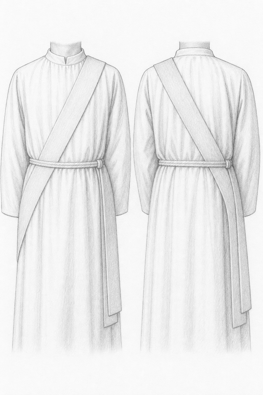 Pencil study: Deacon's stole
