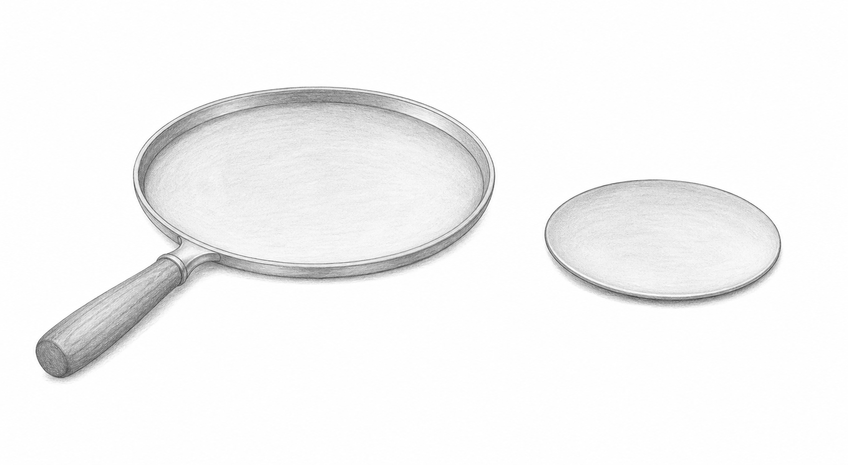 Pencil study: Communion plate · Paten