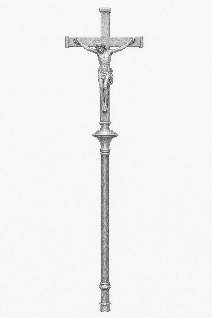 Pencil study: Processional cross