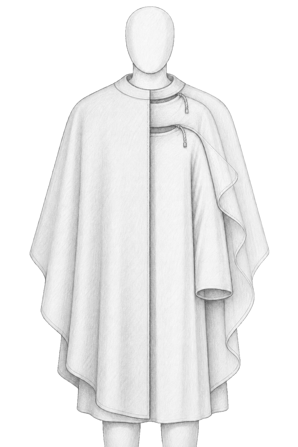 Pencil study: Chasuble · Pontifical dalmatic · Pontifical tunicle