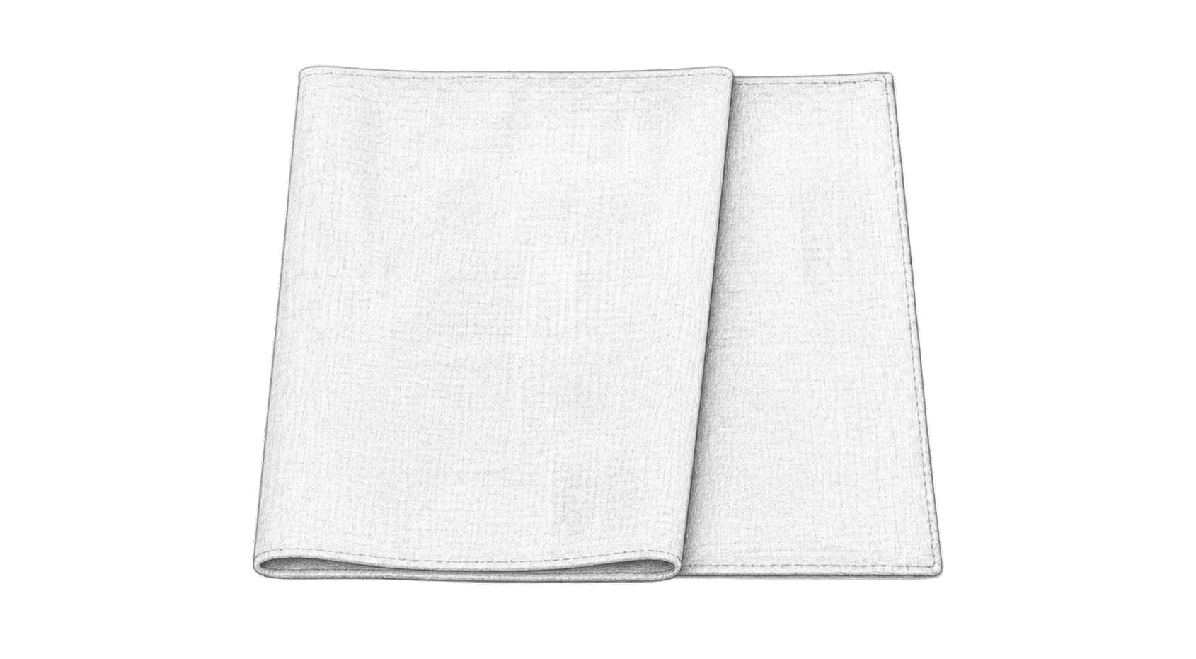 Pencil study: Lavabo towel