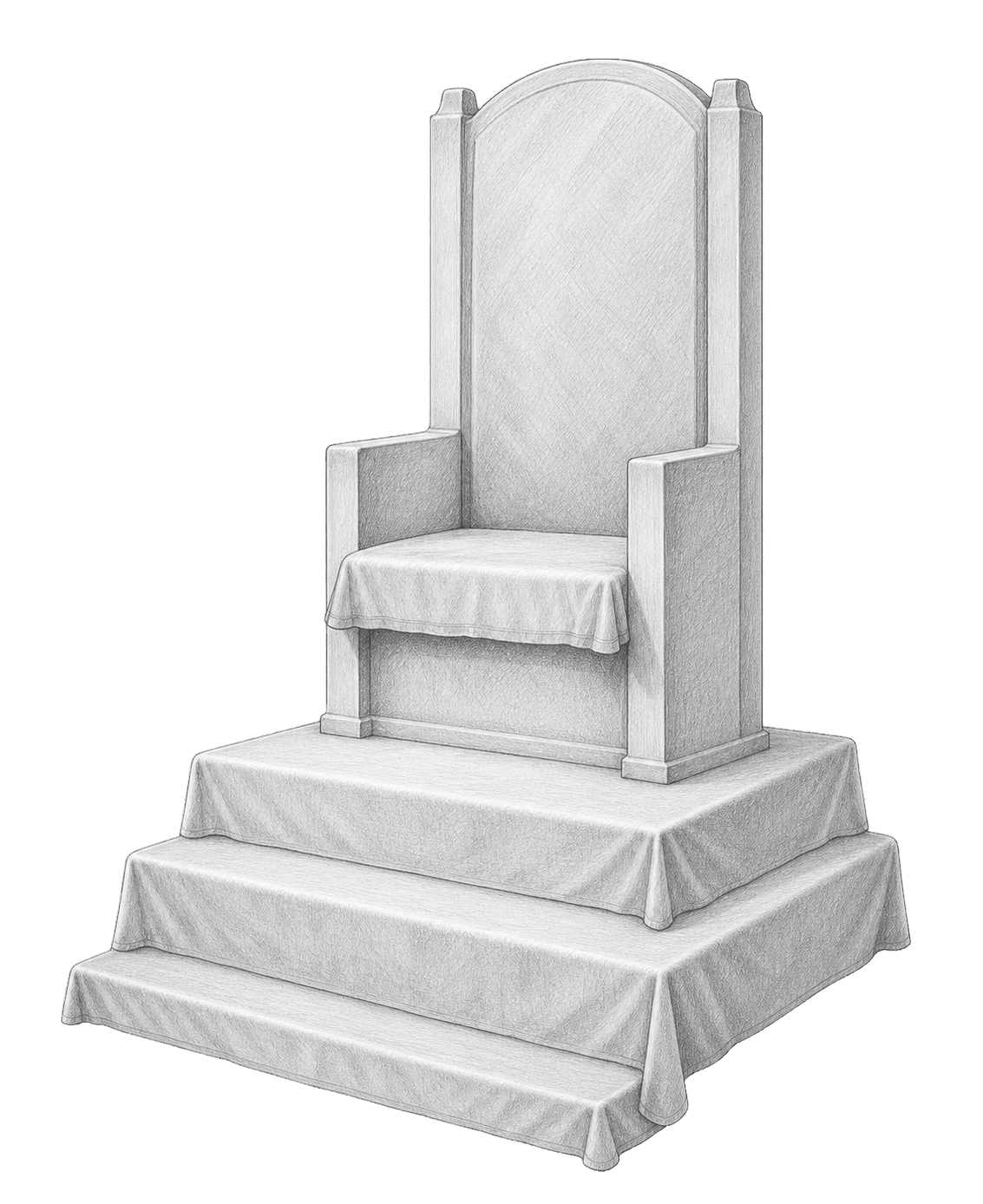 Pencil study: Episcopal throne