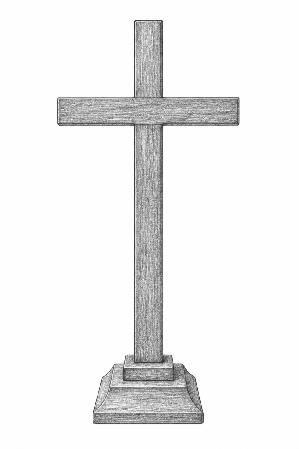 Pencil study: Sacristy cross or suitable image