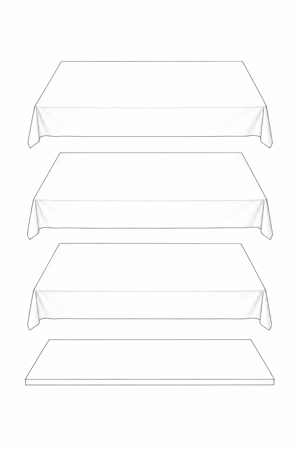 Pencil study: Altar cloths